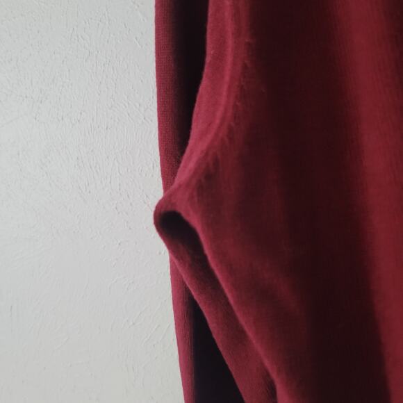 Kallispin wool cashmere blend button up long sleeve  Maroon Cardigan size large - Picture 4 of 8